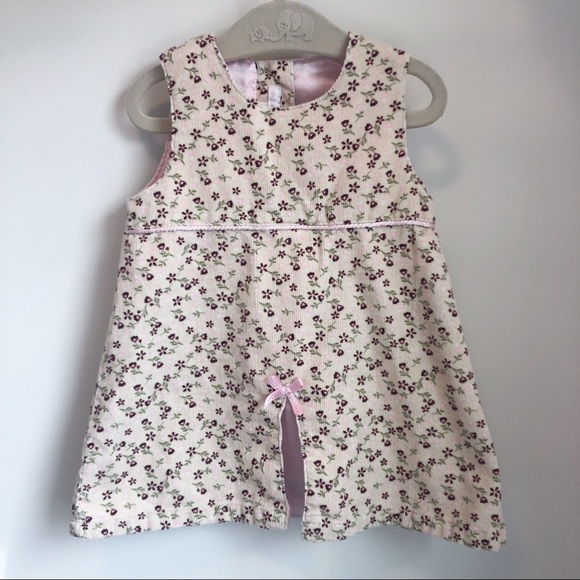 H&M baby girl floral corduroy dress size 4-6 month - Picture 1 of 7